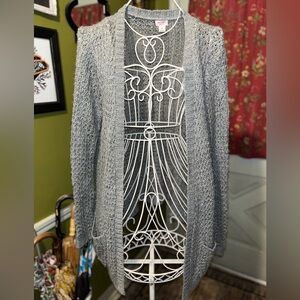 Mossimo Supply Co. Target Gray Open Front Loose Knit Cardigan L